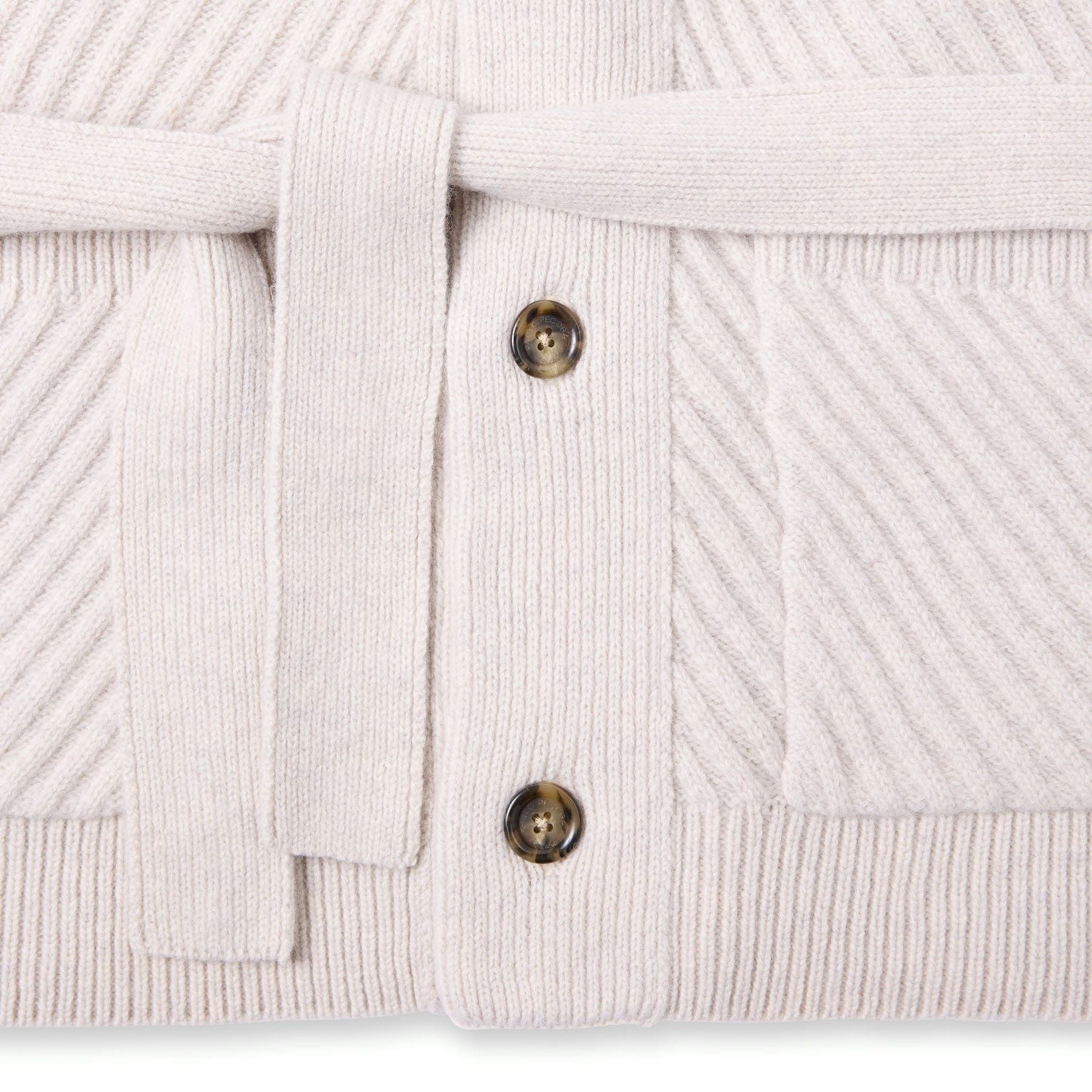 Cardigan Revers Scialle con Cintura