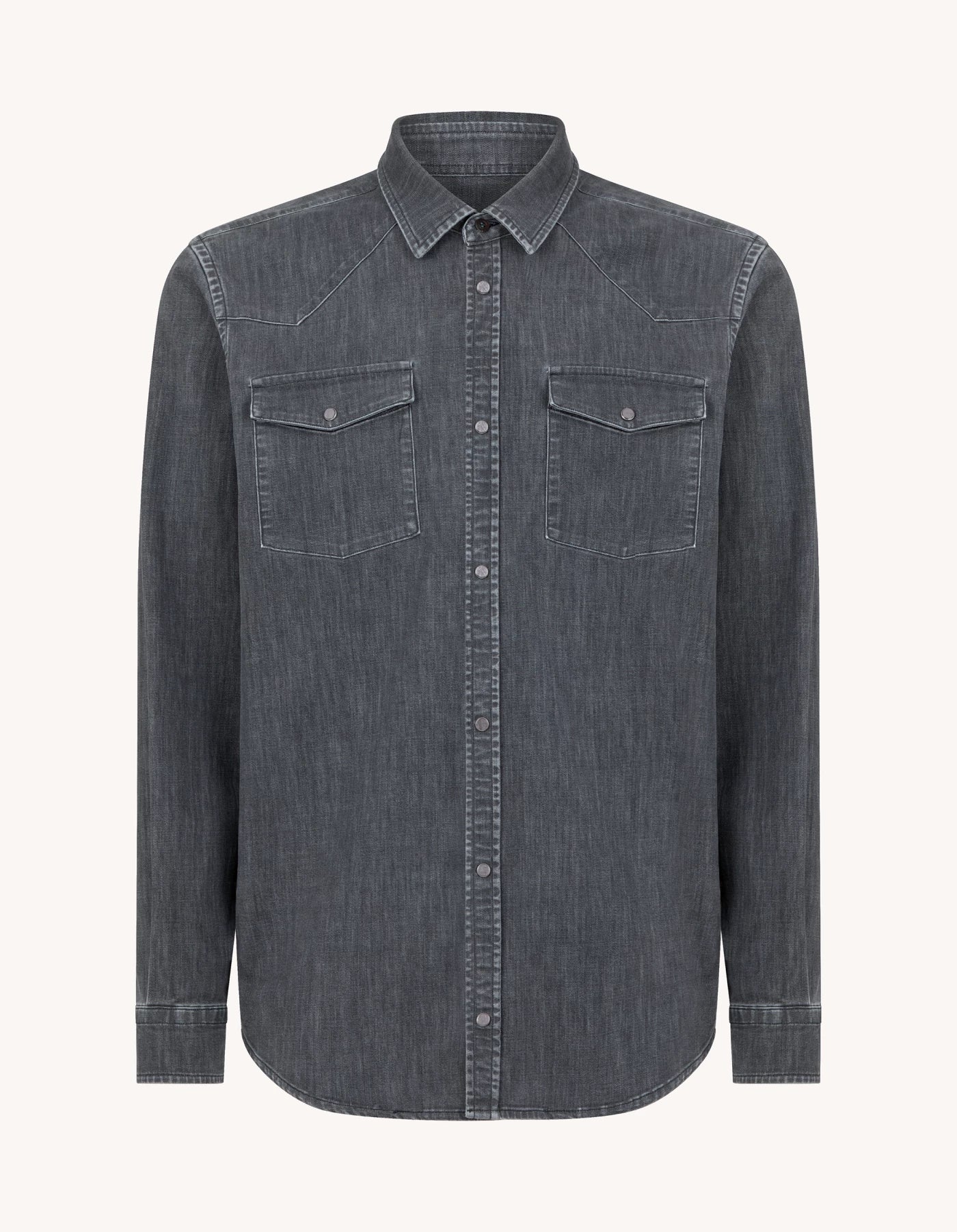 Camicia slim texana in denim